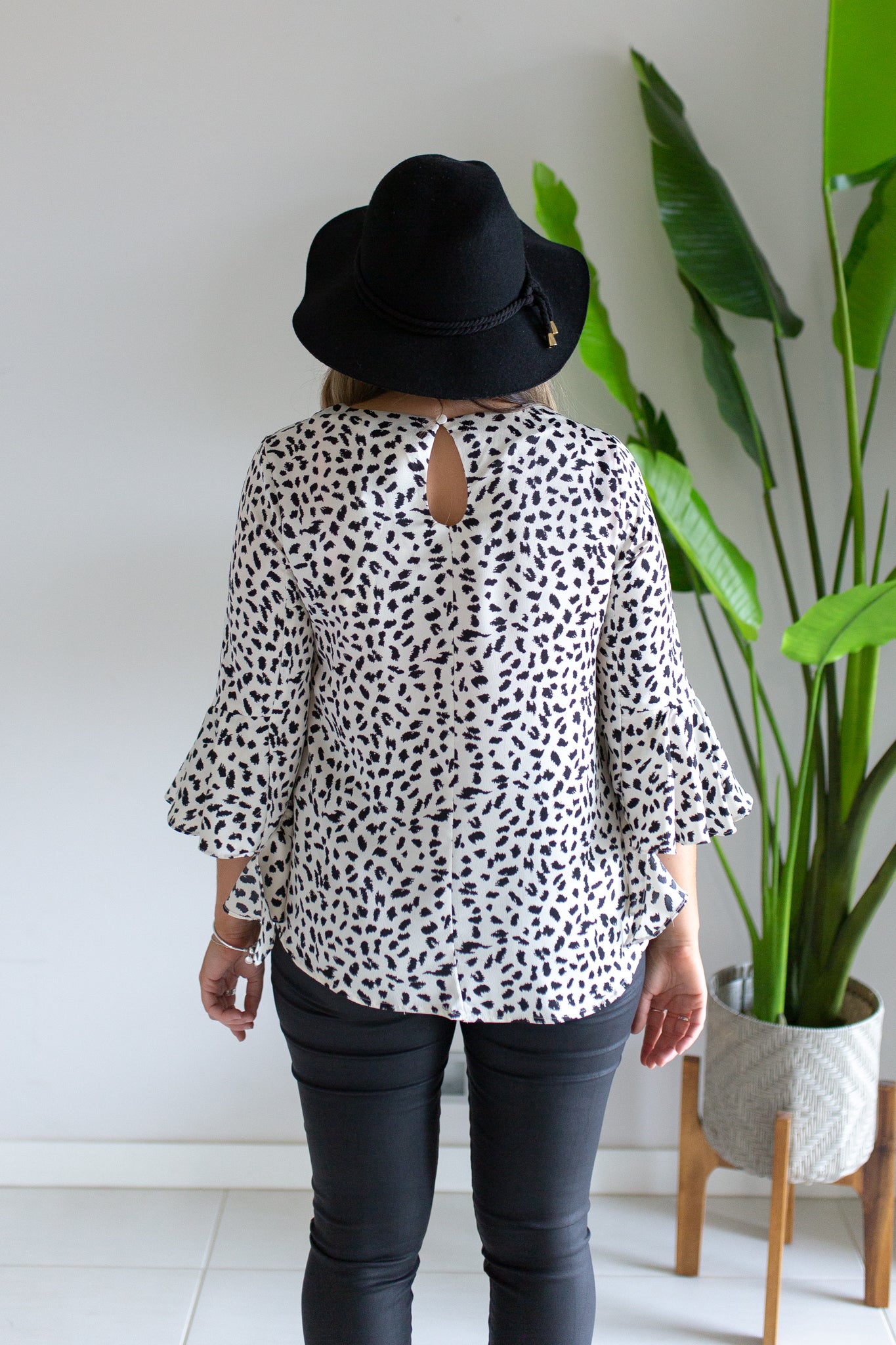 Dotsy Top- White