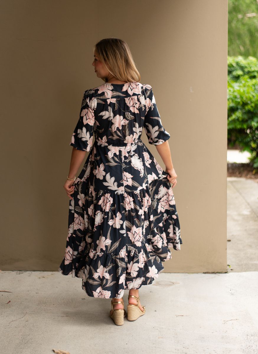 Navy Lilly Maxi Dress