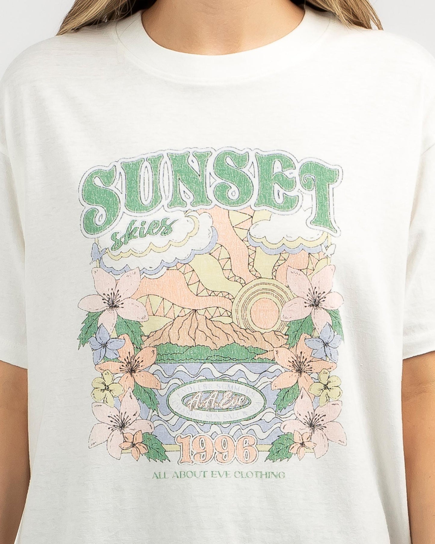 Youth Sunset Tee- Vintage White