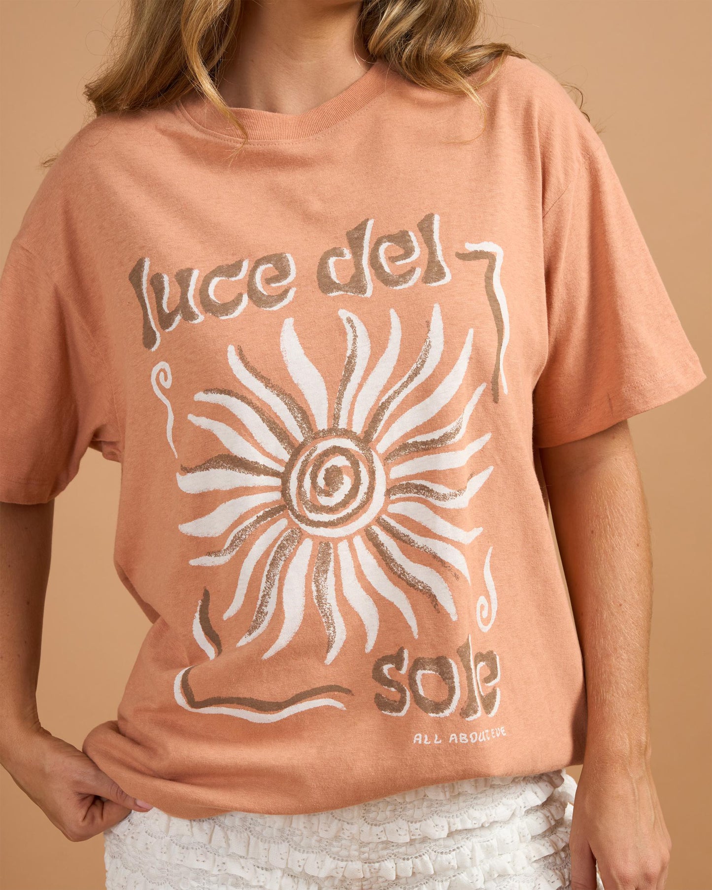 Del Sole Relaxed Tee- Cinnamon