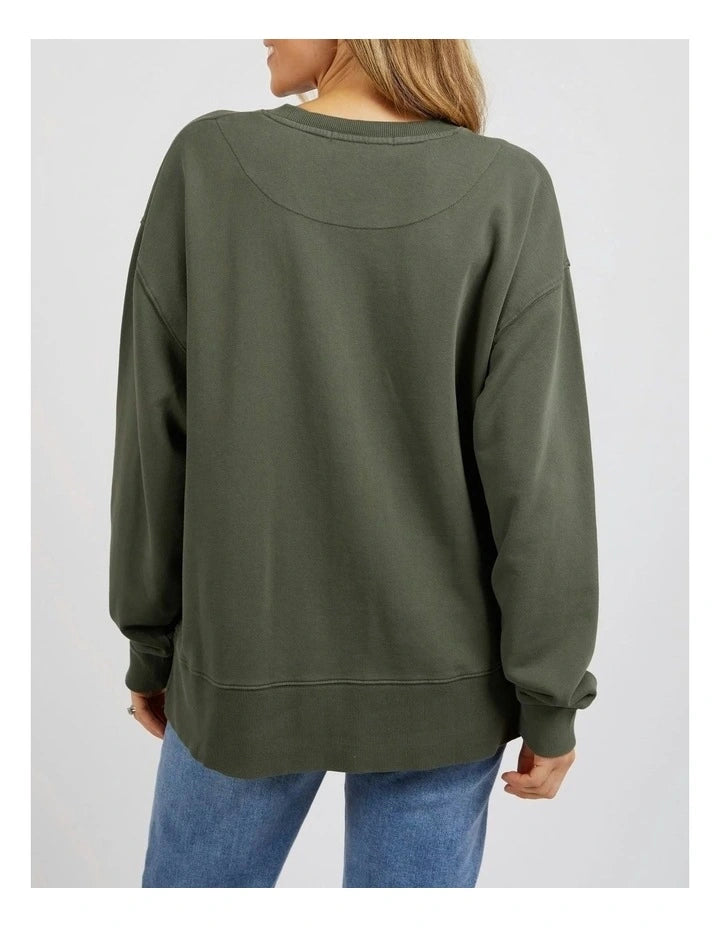 Effortless Crew- Washed Khaki