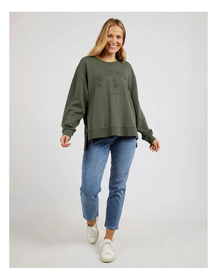 Effortless Crew- Washed Khaki