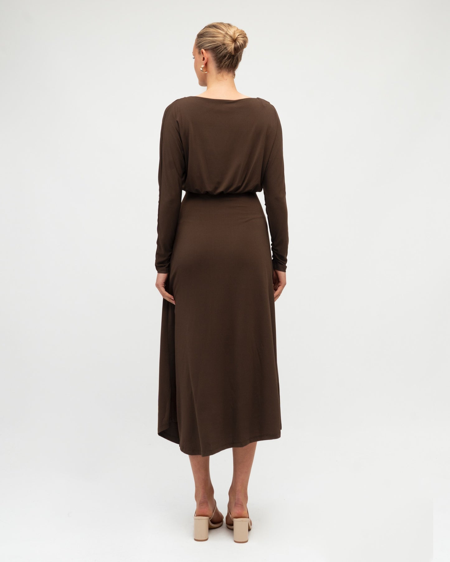 Anika Jersey Dress- Chocolate