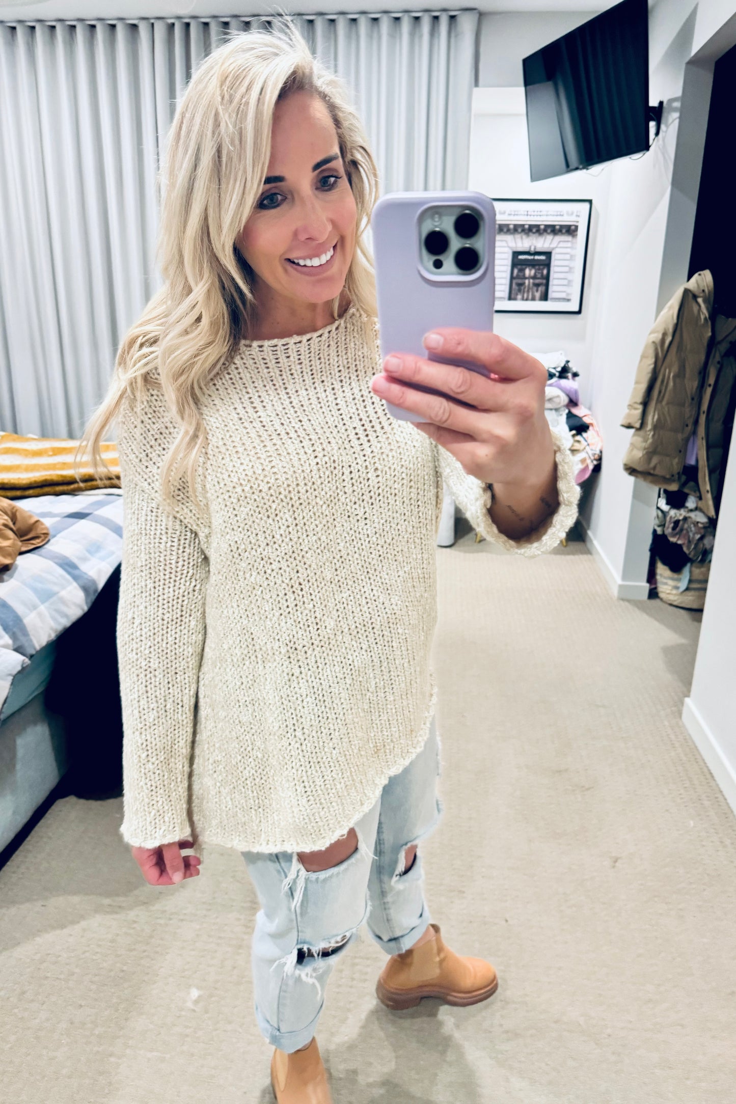 Slouchy Knit- Taupe