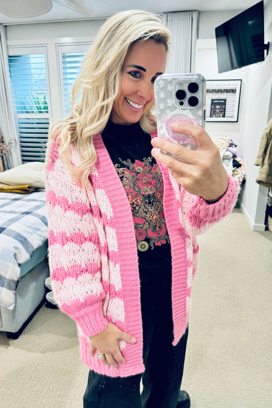 Sweet Lily Cardi - Pink