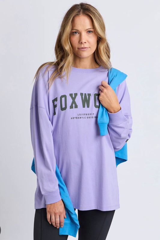 Interval Long Sleeve Top- Lavender/Khaki