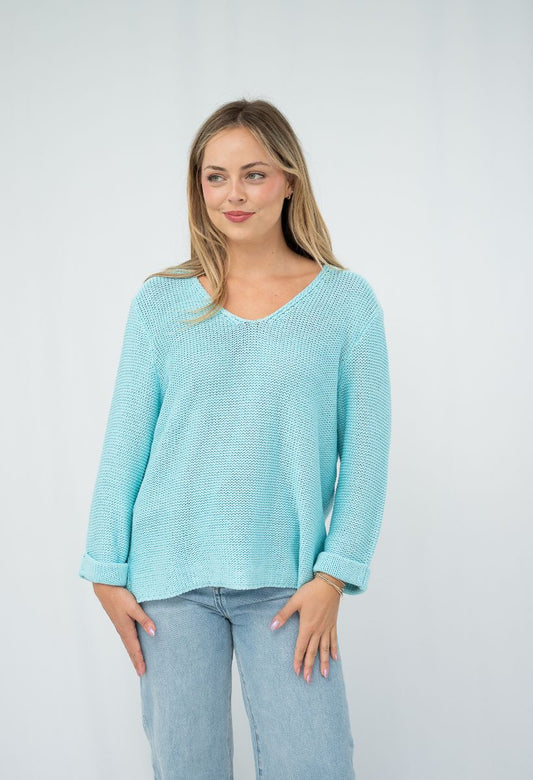 Cindy Knit - Light Aqua