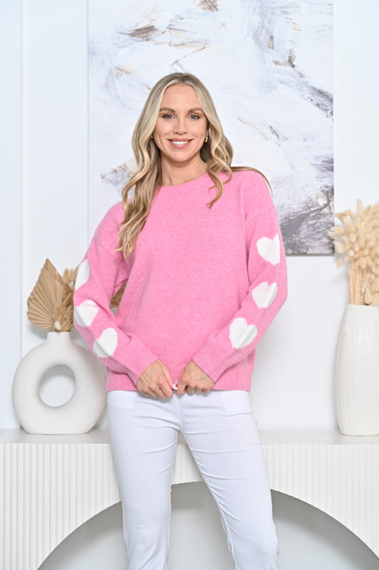 Heart Jumper - Pink