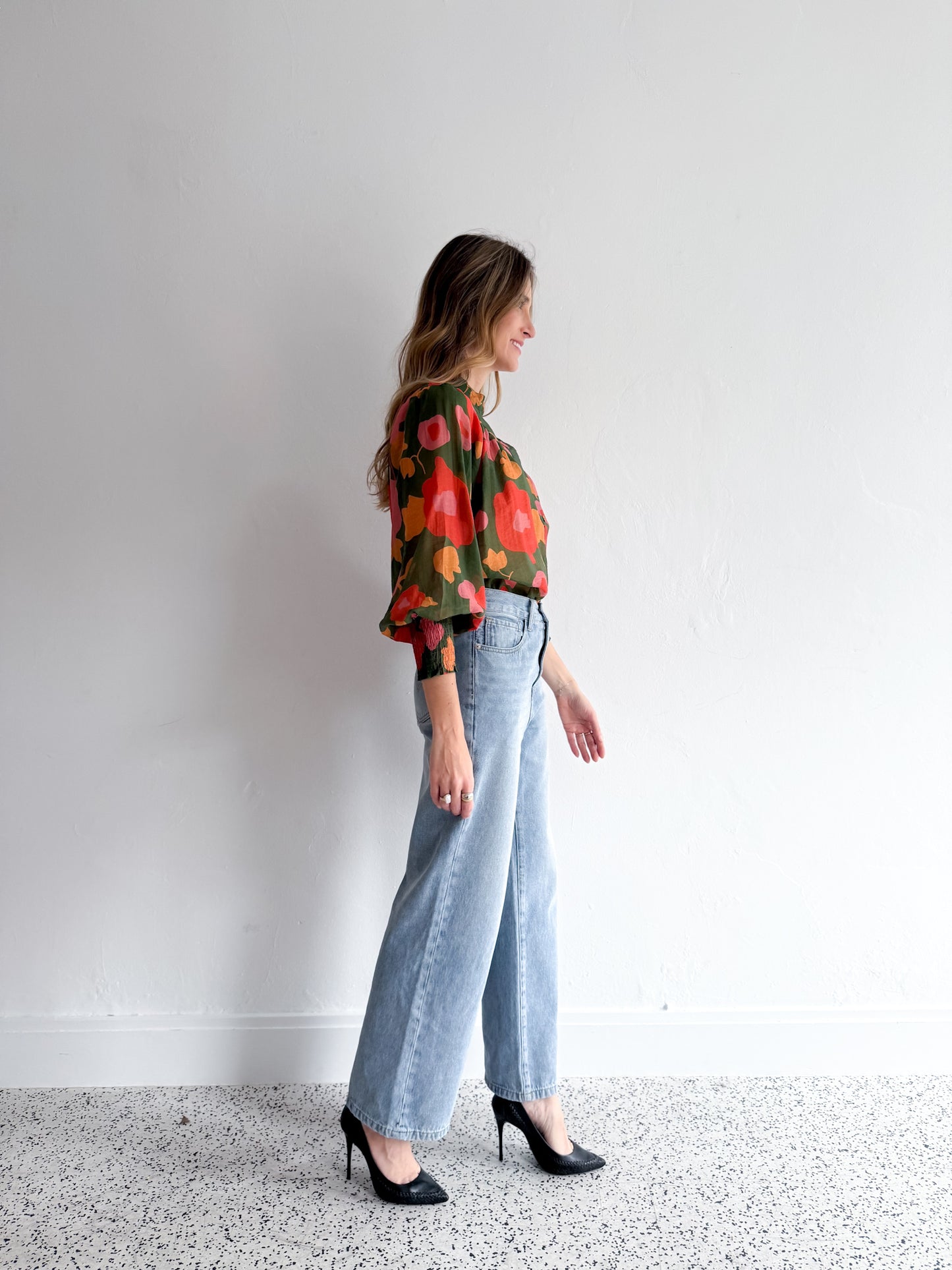 Green Garden Floral Shirt