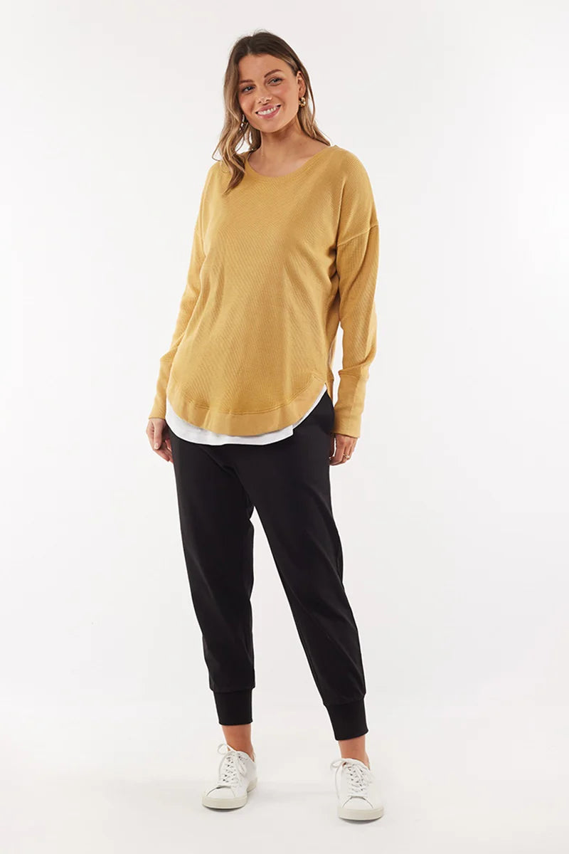 Harlee L/S Tee- Safron