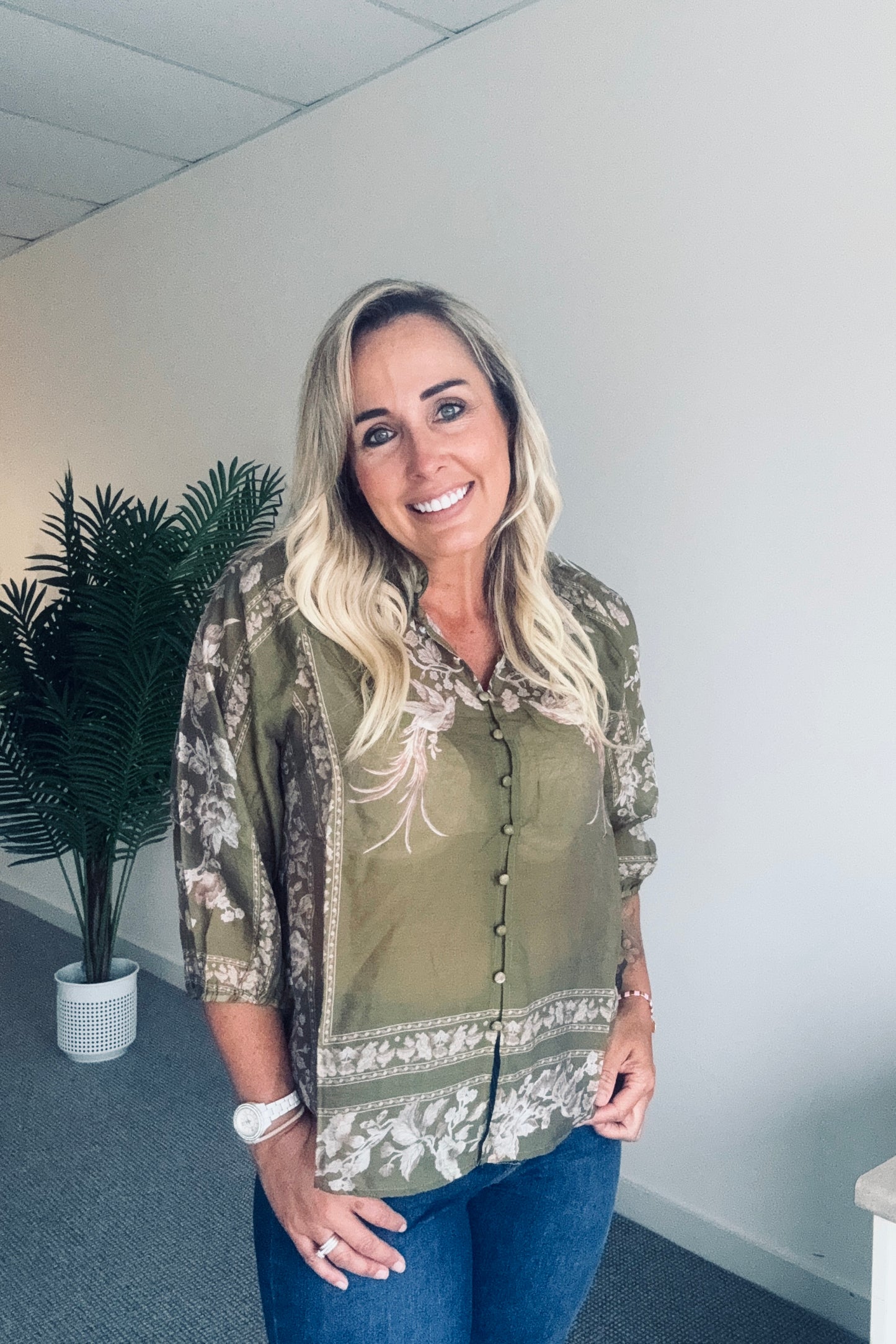 Bird Of Life Shirt- Khaki