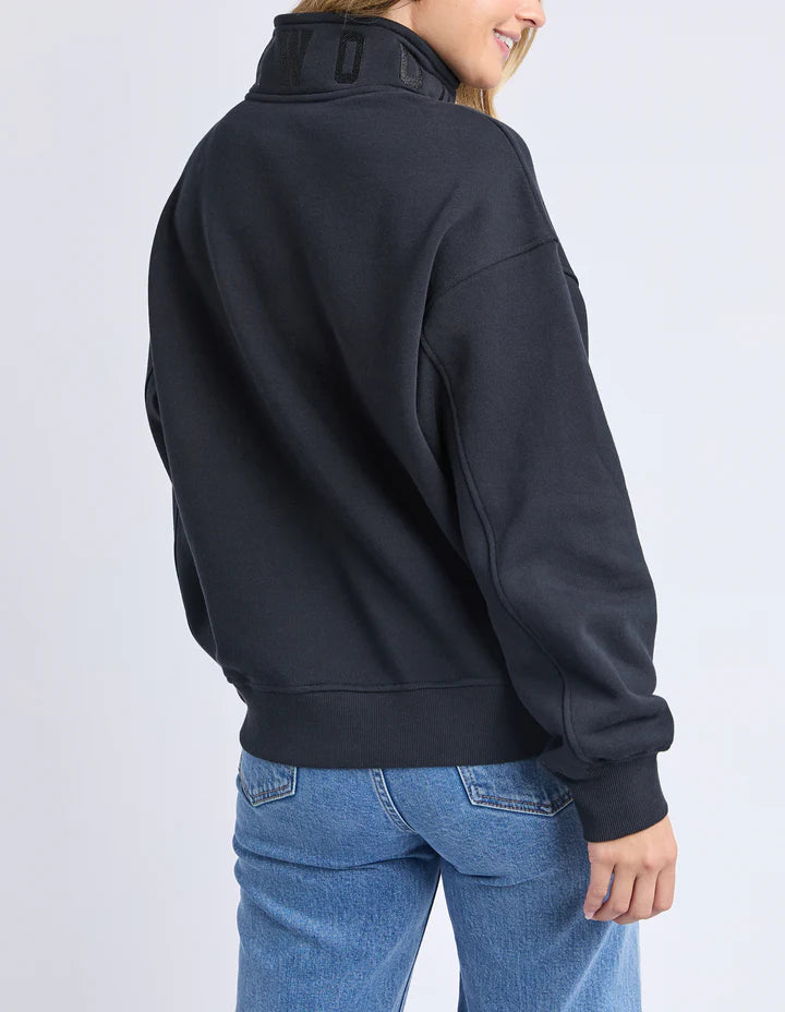 College Zip Crew- Black