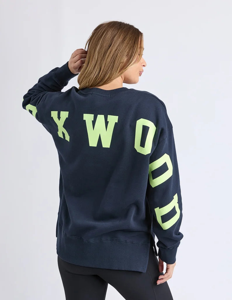 Interval Crew- Navy/Neon Yellow