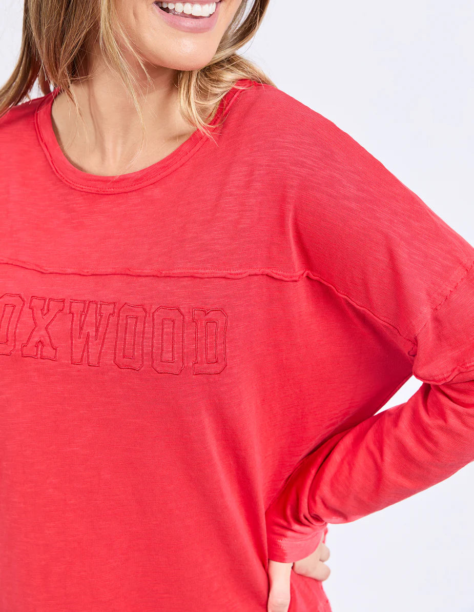 Foxwood Throw On Tee- Red