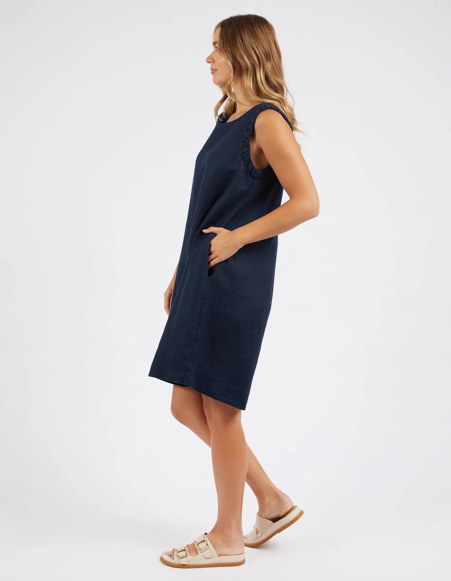 Basita Dress- Navy