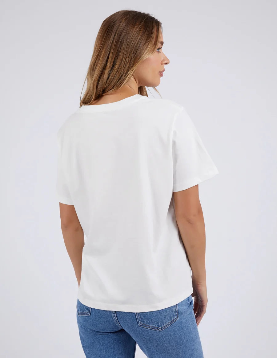 Etched Geo Tee- White