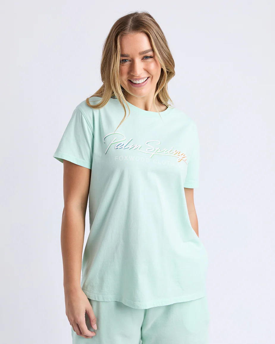 Palm Springs Tee- Mint