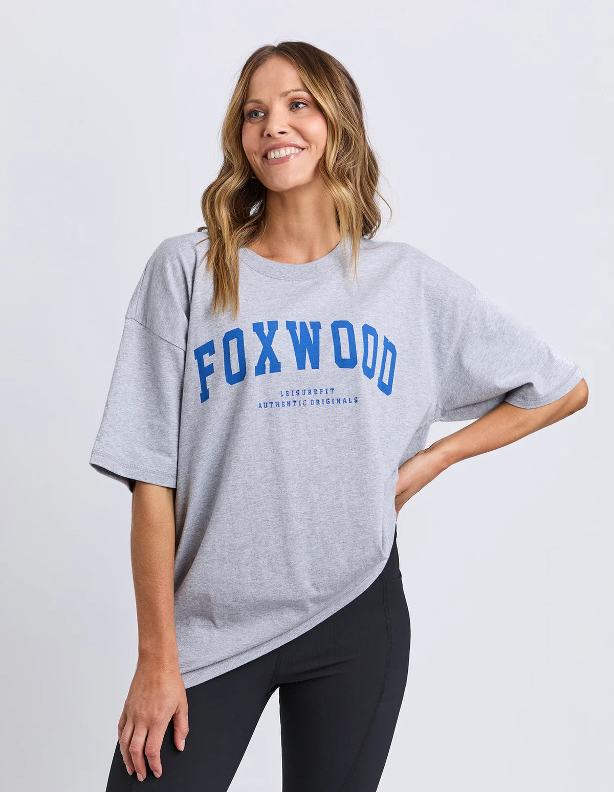 Interval Tee- Grey Marle/Blue