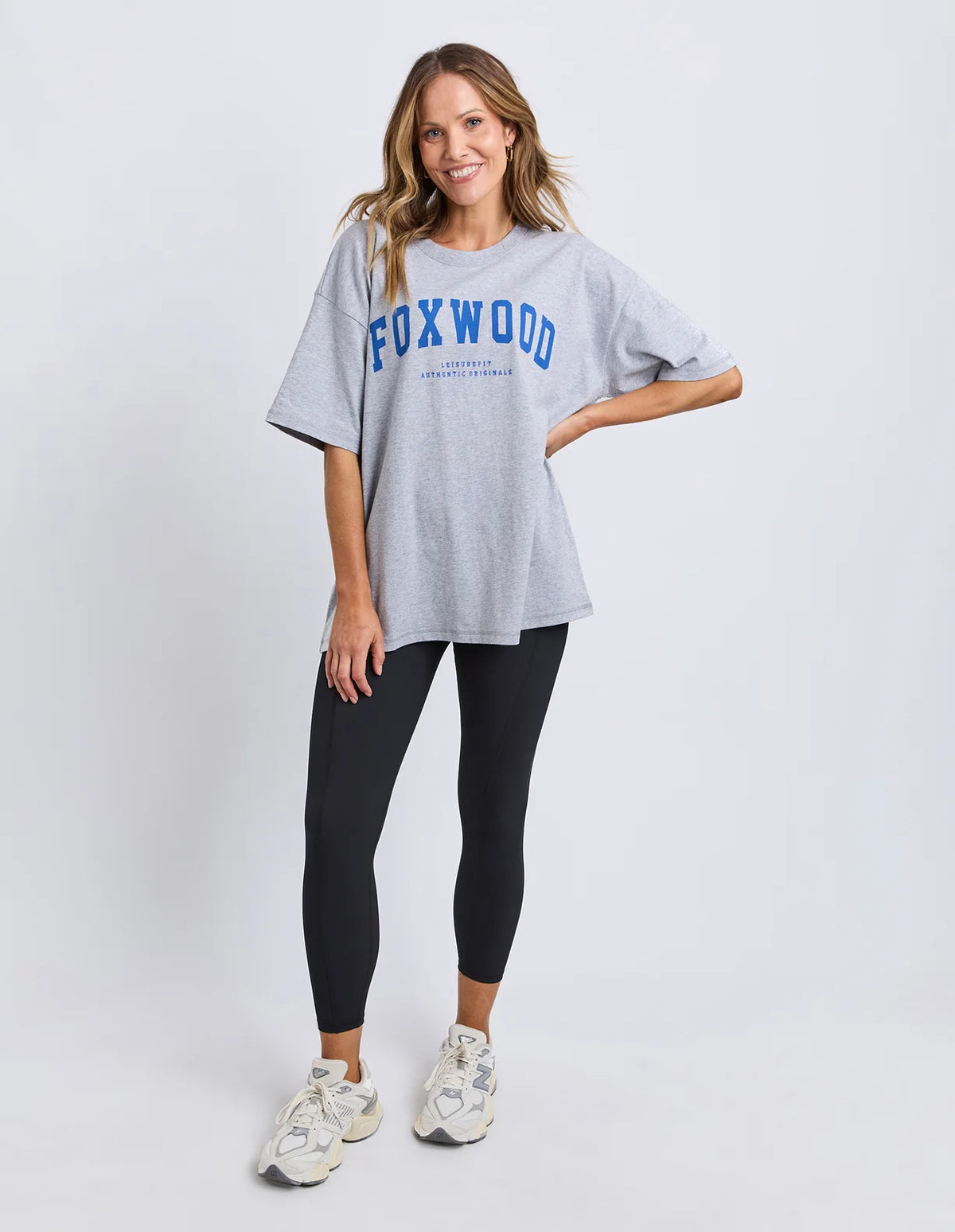 Interval Tee- Grey Marle/Blue