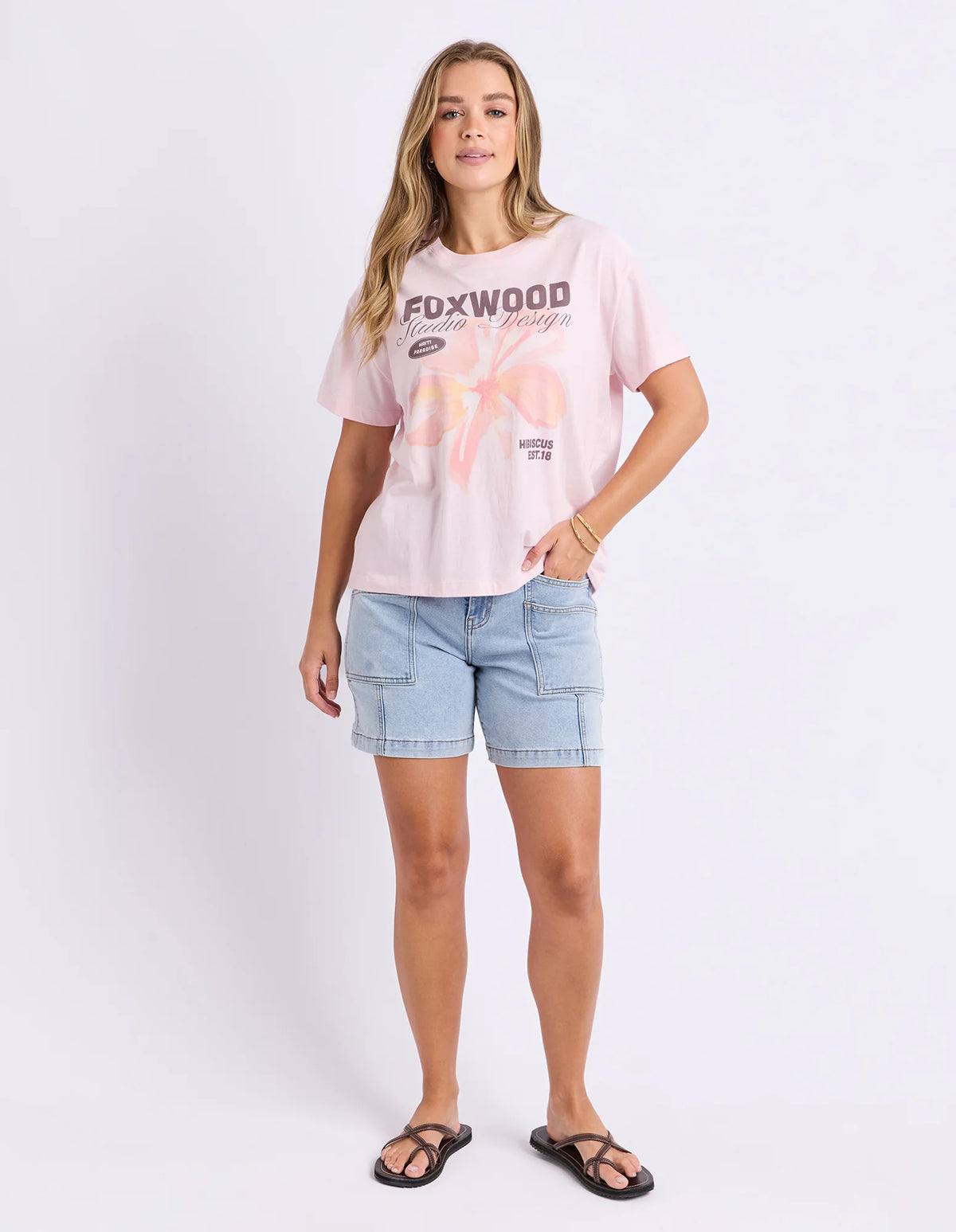 Hibiscus Tee- Ballerina Pink