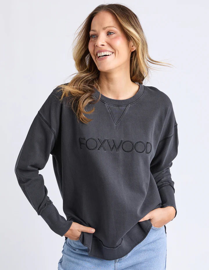Washed Simplified Crew- Washed Black