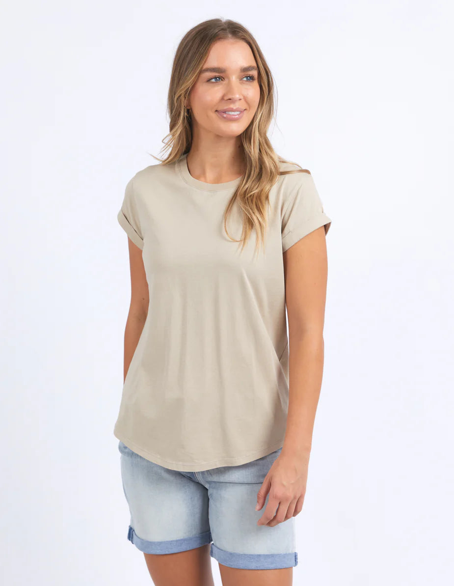 Manly Round Tee- Oatmeal