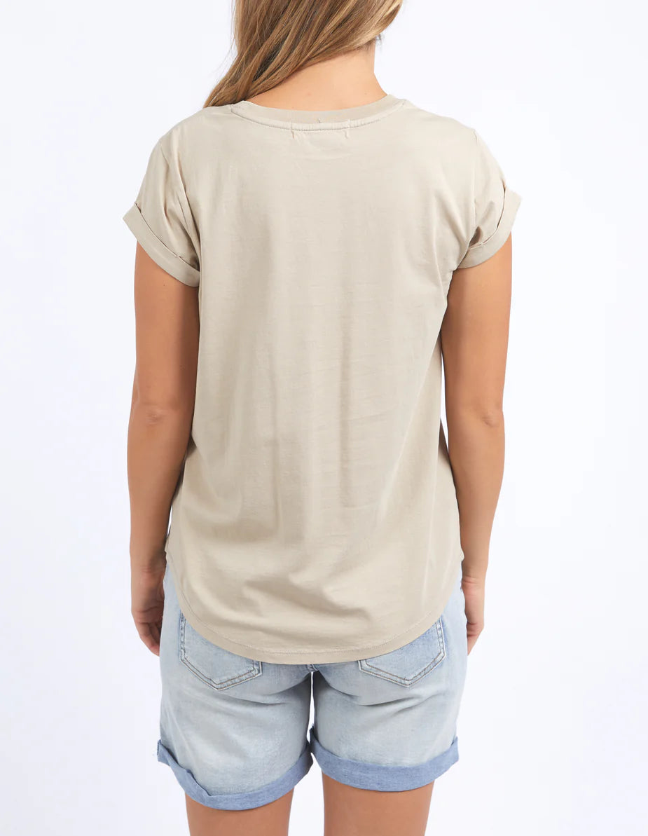 Manly Round Tee- Oatmeal