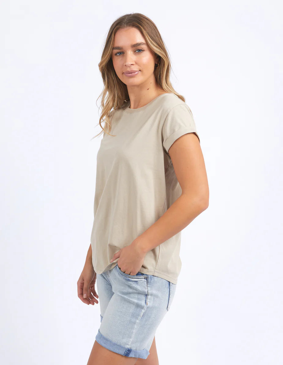 Manly Round Tee- Oatmeal