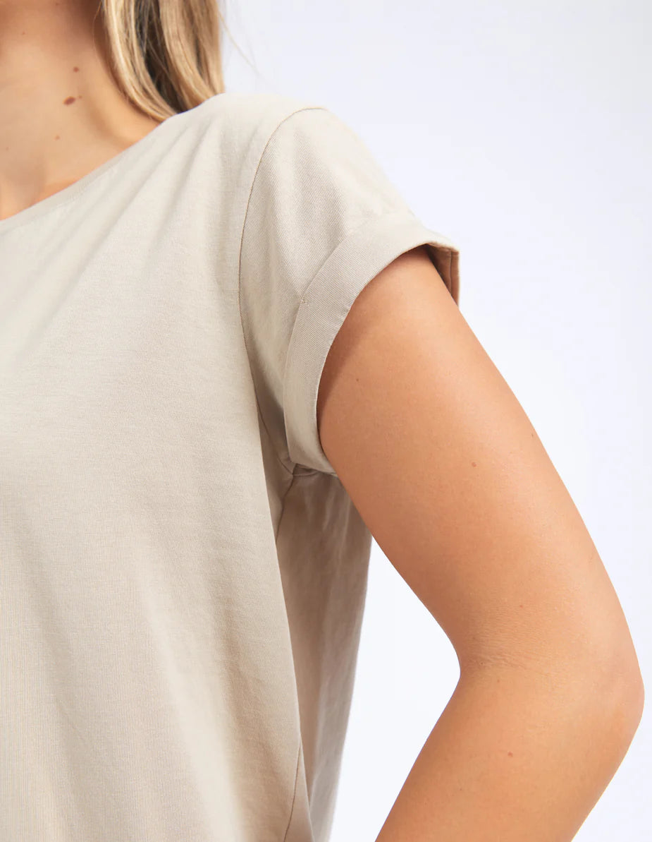 Manly Round Tee- Oatmeal