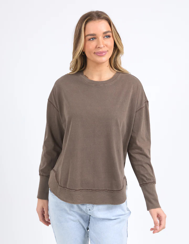 Farrah Long Sleeve Top - Coffee Quartz