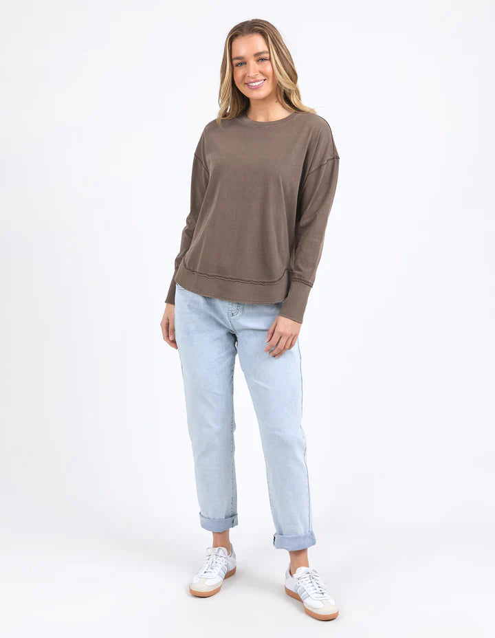 Farrah Long Sleeve Top - Coffee Quartz