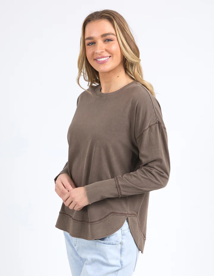 Farrah Long Sleeve Top - Coffee Quartz