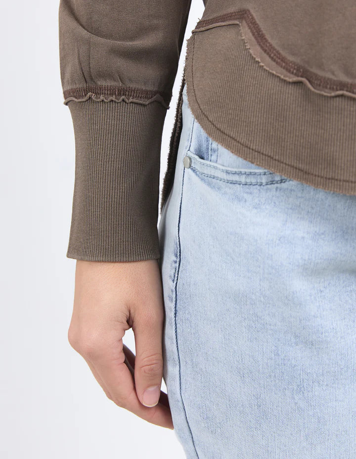 Farrah Long Sleeve Top - Coffee Quartz