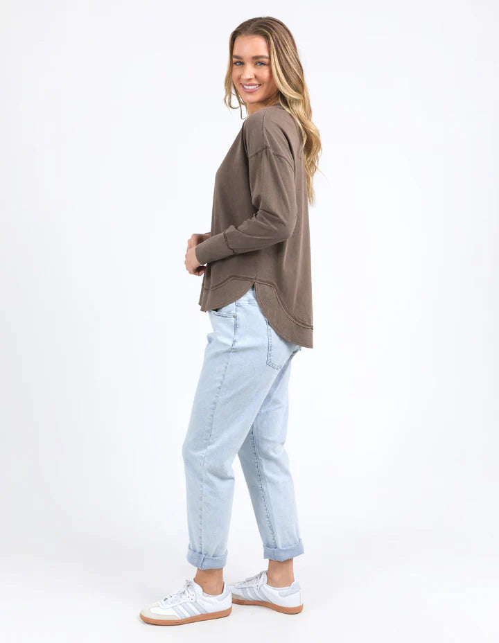 Farrah Long Sleeve Top - Coffee Quartz