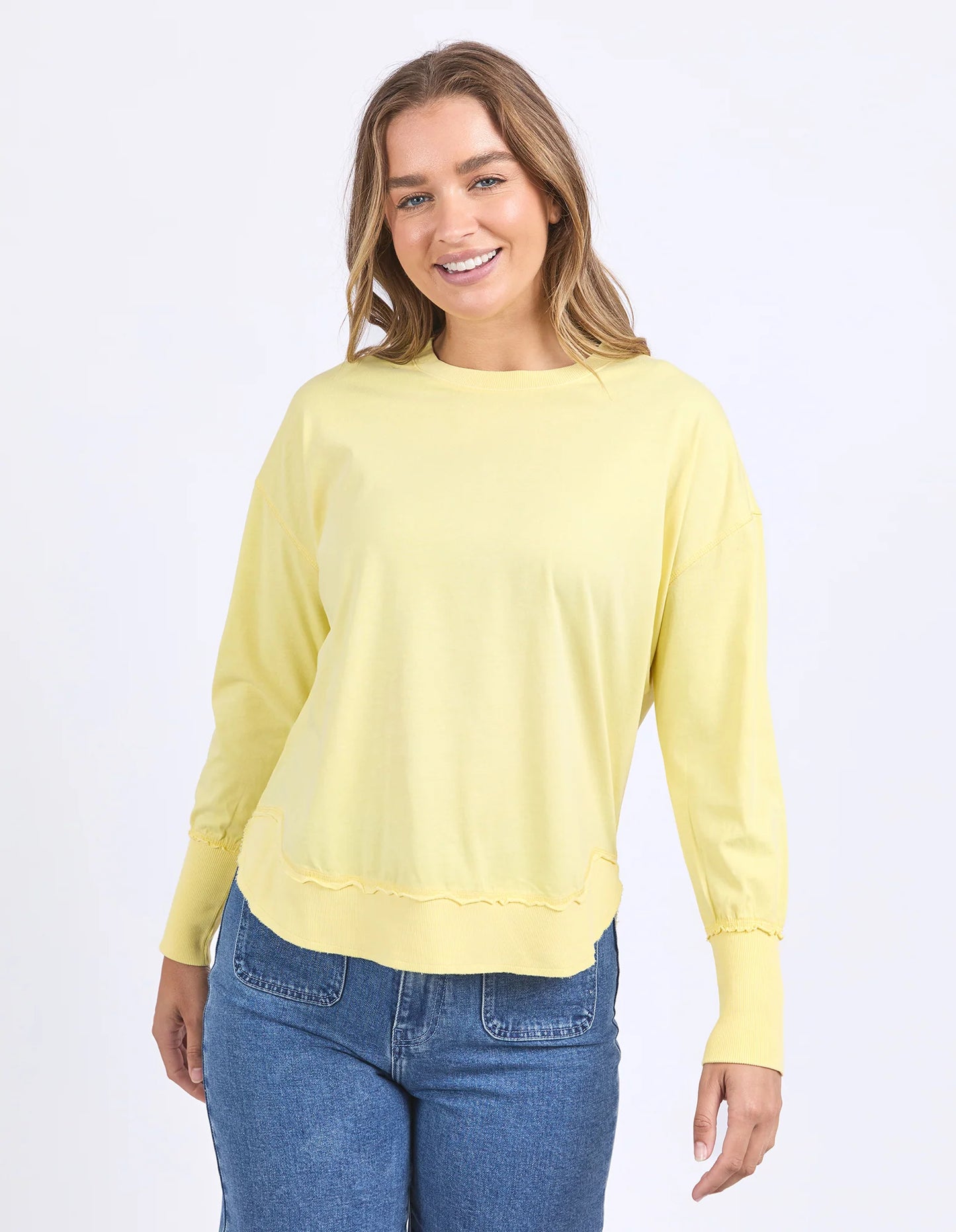 Farrah Long Sleeve Top - Lemon