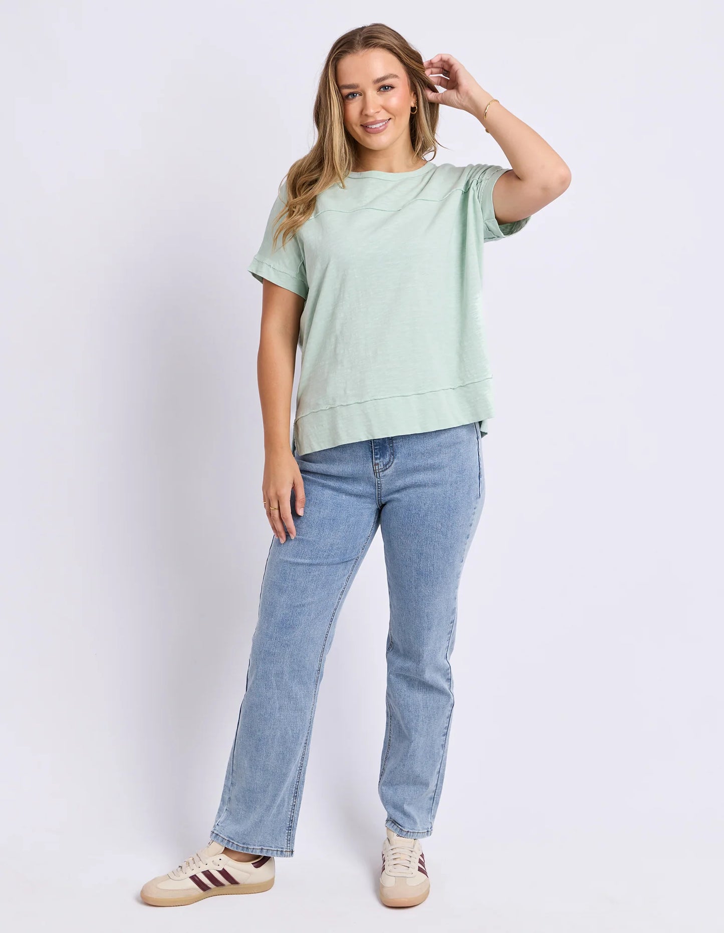 Allison Tee- Subdued Mint