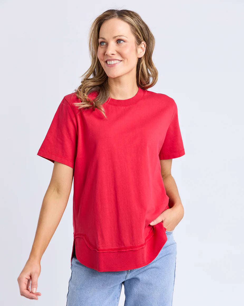 Farrah Tee- Crimson