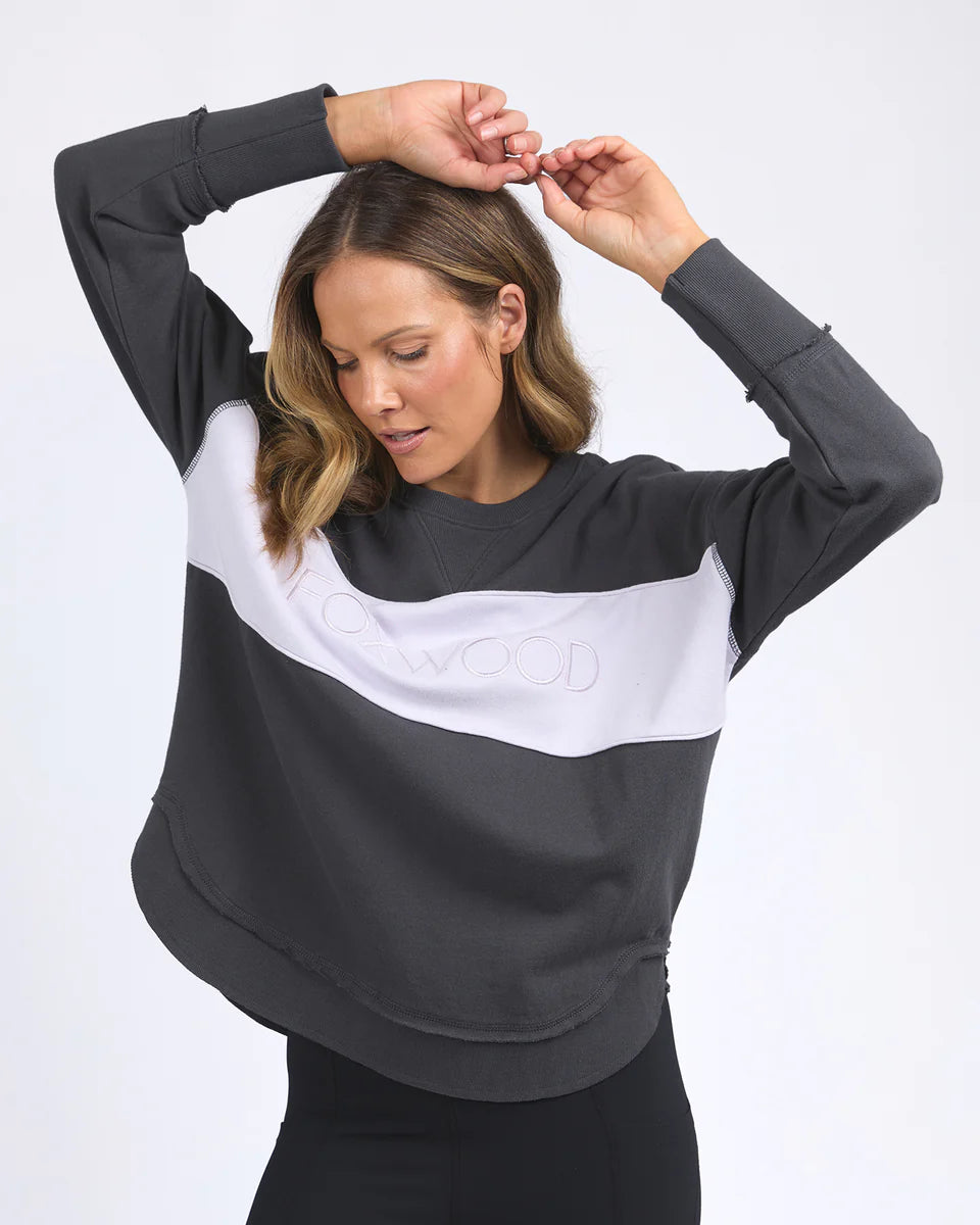 Simplified Tonal Crew- Coal/Lilac