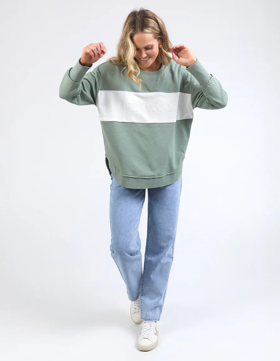 Simplified Tonal Crew- Sage