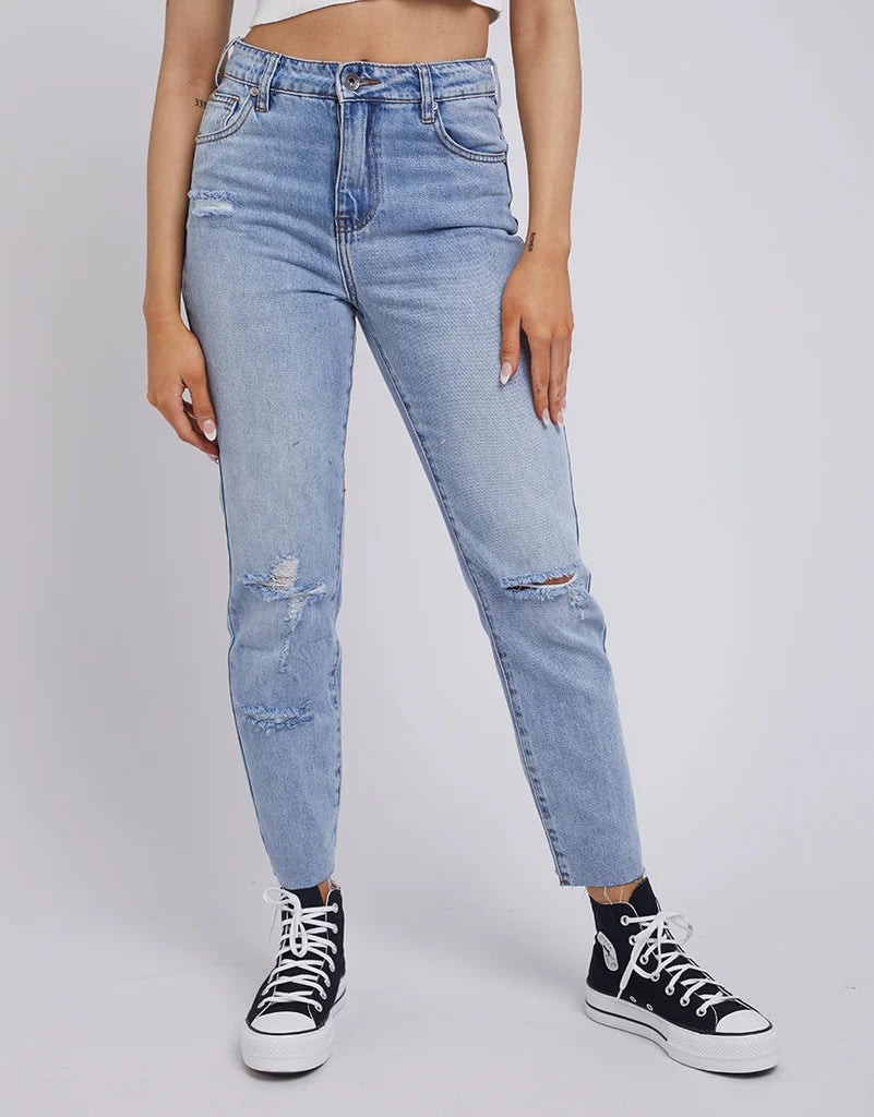 Monica Mum Jean - Destressed Blue