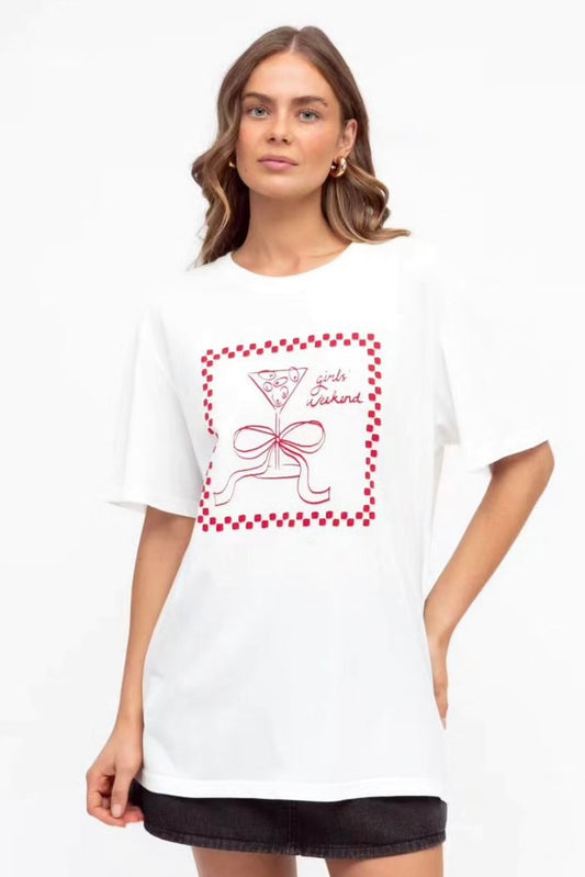 Girls Weekend Tee- White