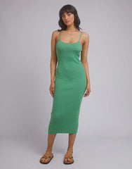 Greta Knit Midi Dress- Light Green