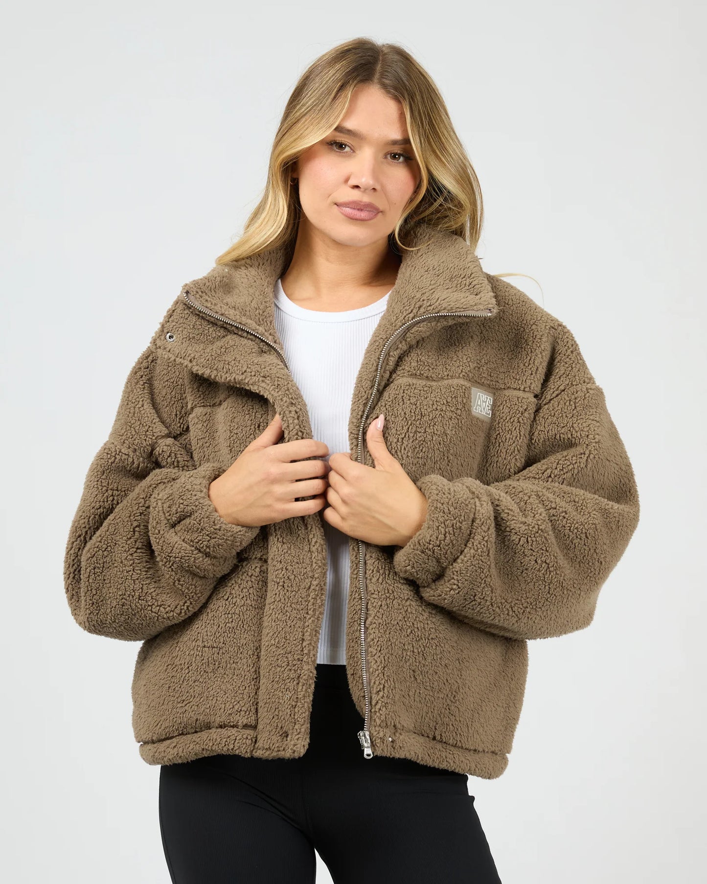 Cosy Club Teddy Jacket - Taupe