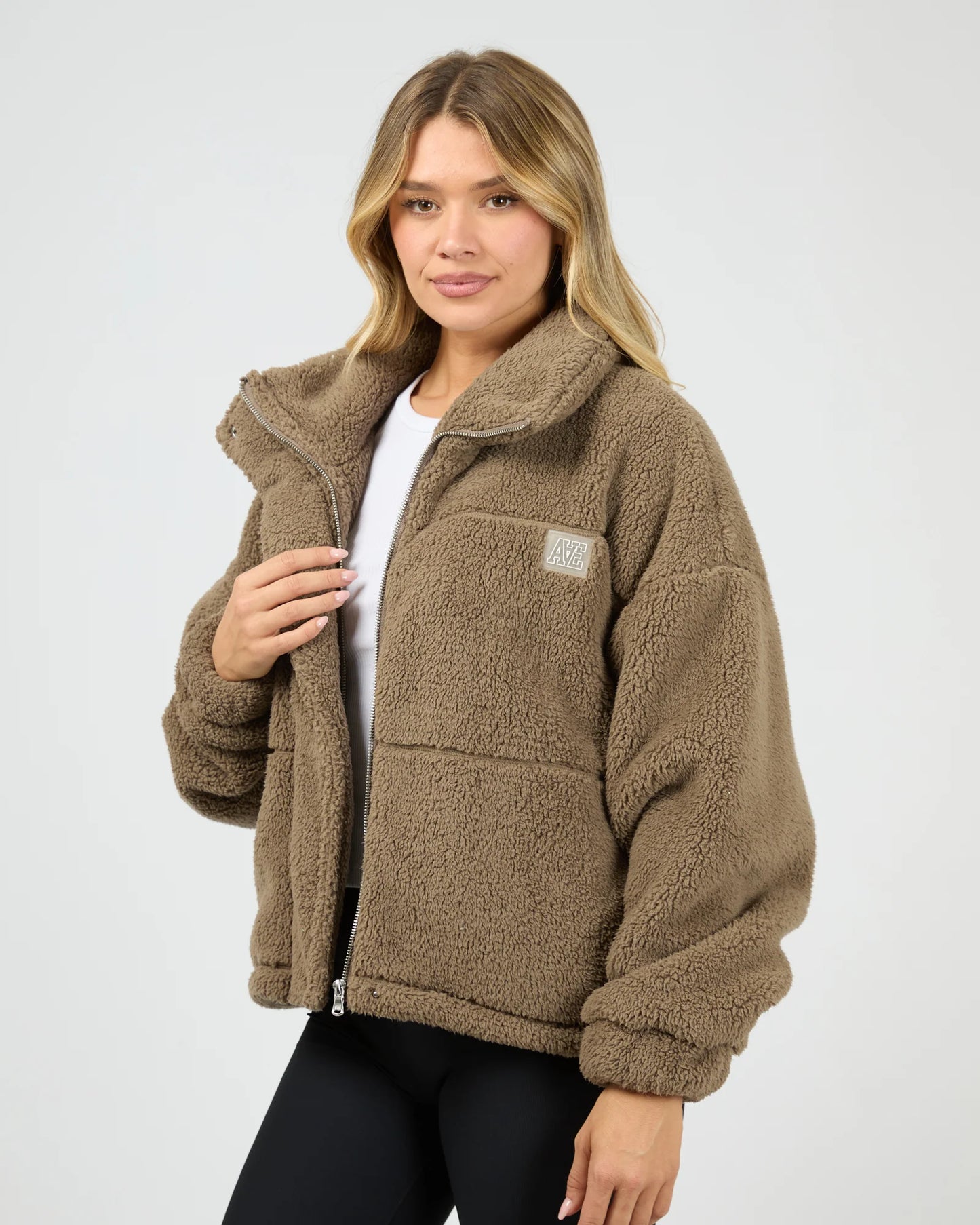 Cosy Club Teddy Jacket - Taupe