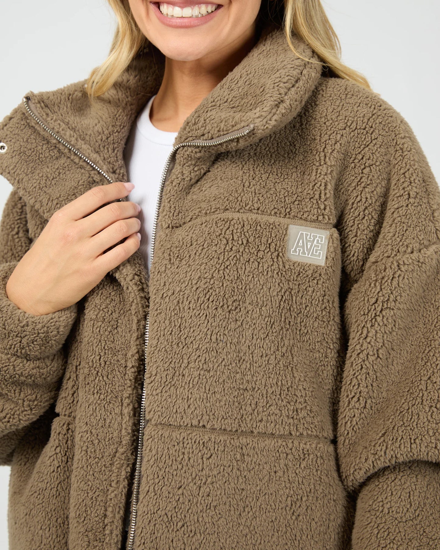 Cosy Club Teddy Jacket - Taupe