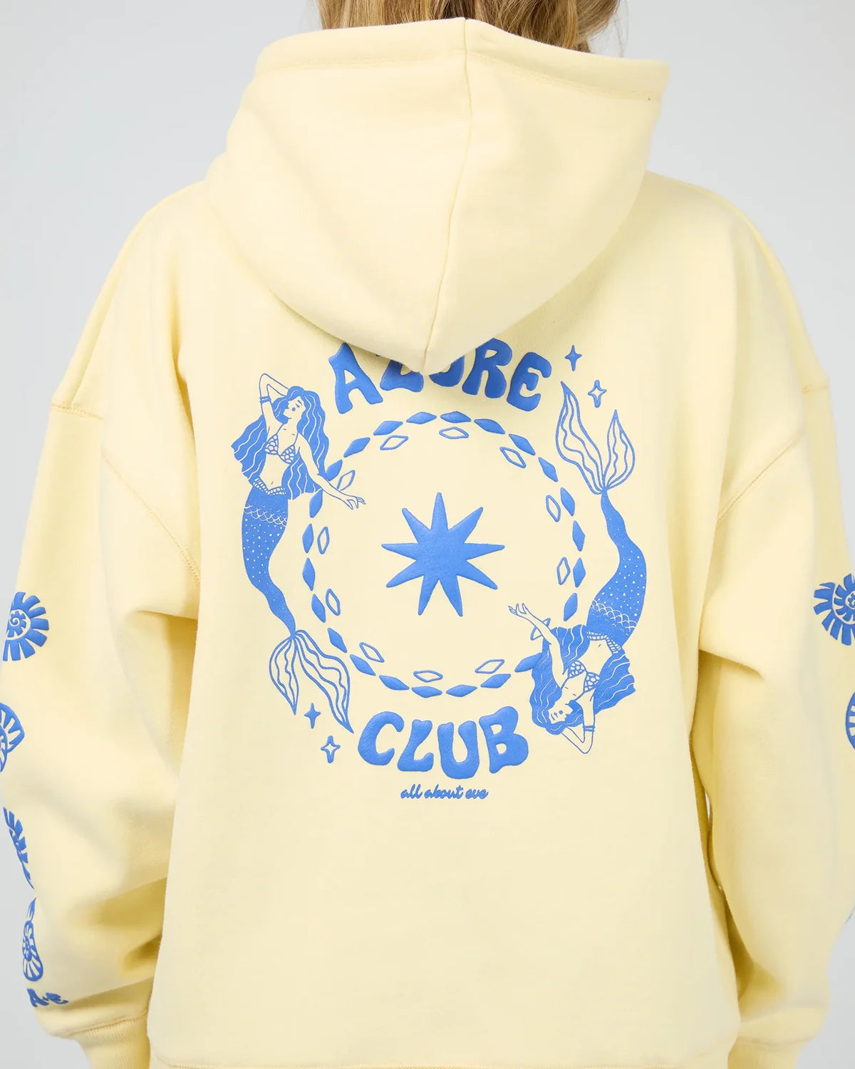 Azure Club Relaxed Hoodie- Yellow