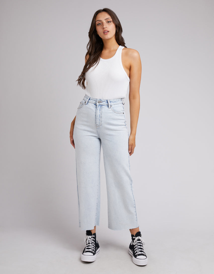 Charlie High Rise Wide Leg Jean- Bleach