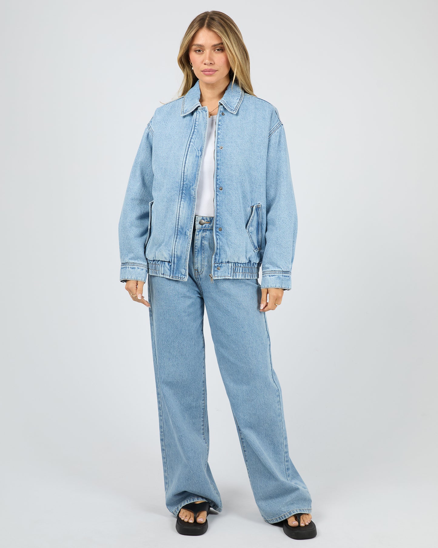Max Bomber Jacket- Light Blue