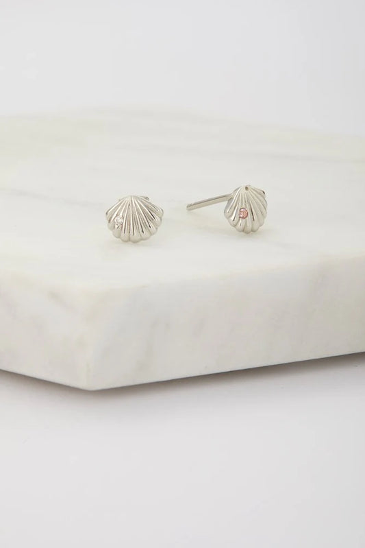 Zafino Lilac Shell Stud - Silver