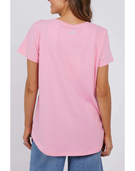 Cross Your Fingers Tee- Sherbet Pink